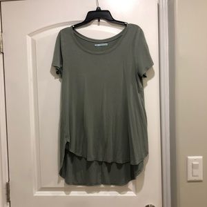 Long Tapered Olive Tee